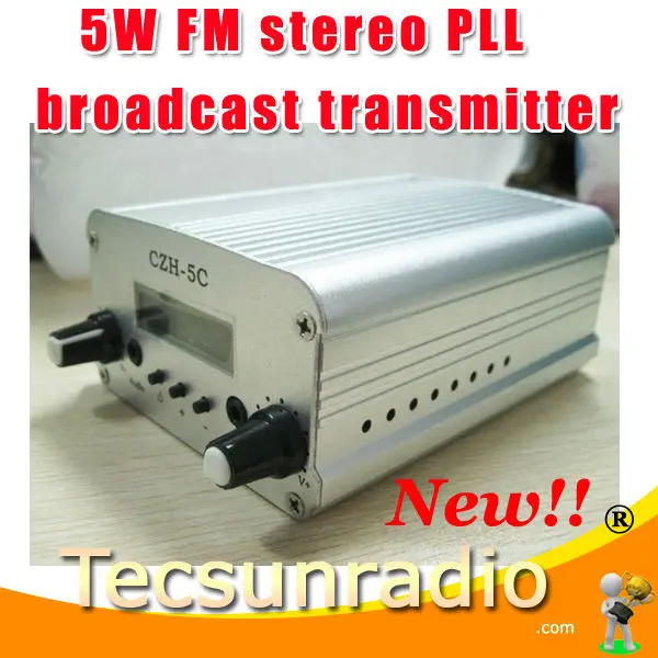 Fmuser 5W вещания FM-радио передатчик серебро черный FM-радио FM-передатчик возбудителя 1-3 км длиной диапазоне