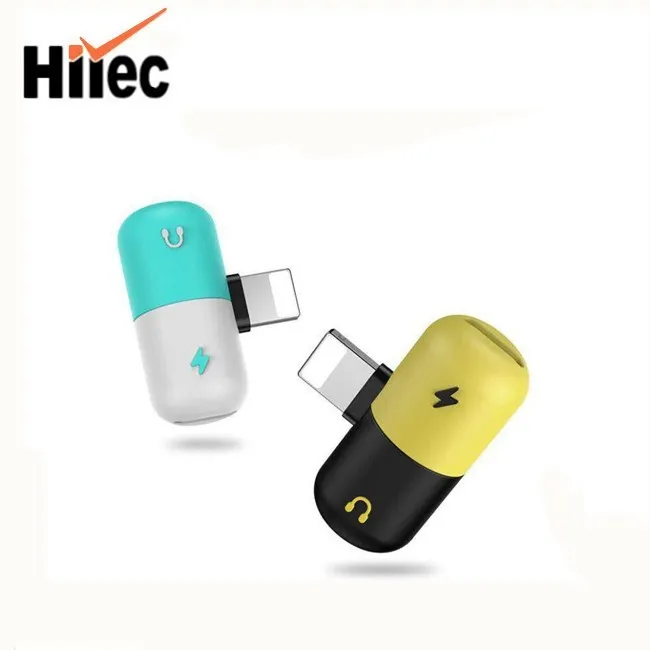 mini pill type Audio  charging  call three in one dual adapter
