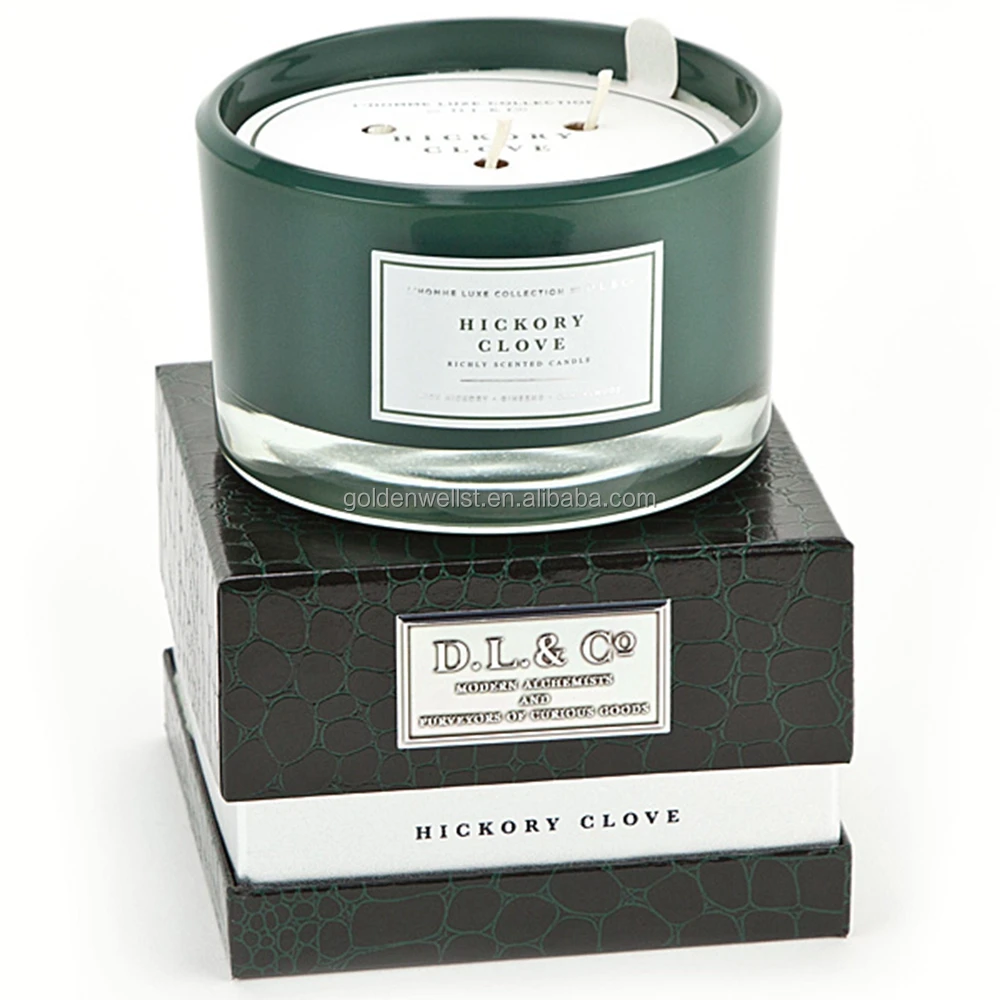 Luxury Scented Soy Wax Candle in Glass Jar and Highend Cardboard Box
