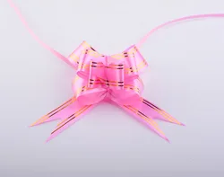 Cheap flower wrapping purple pp pull ribbon bows