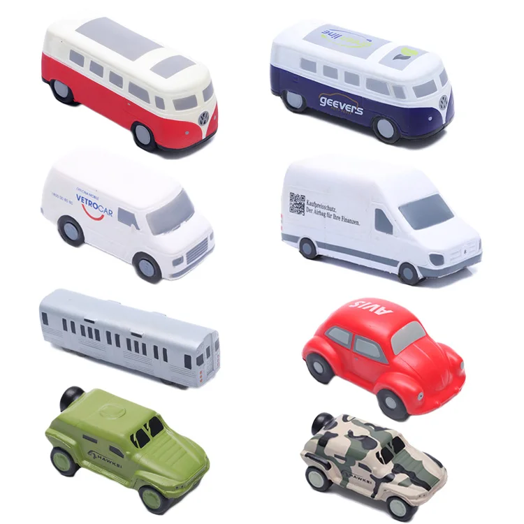 custom PU foam ambulance squeeze antistress car stress ball  toy