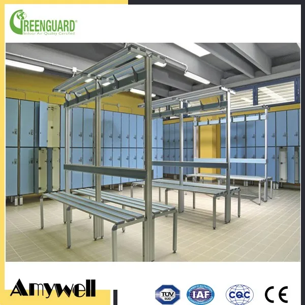 Amywell CE 12mm Hpl Phenolic Compact Board Changing Room Hpl Locker Bench