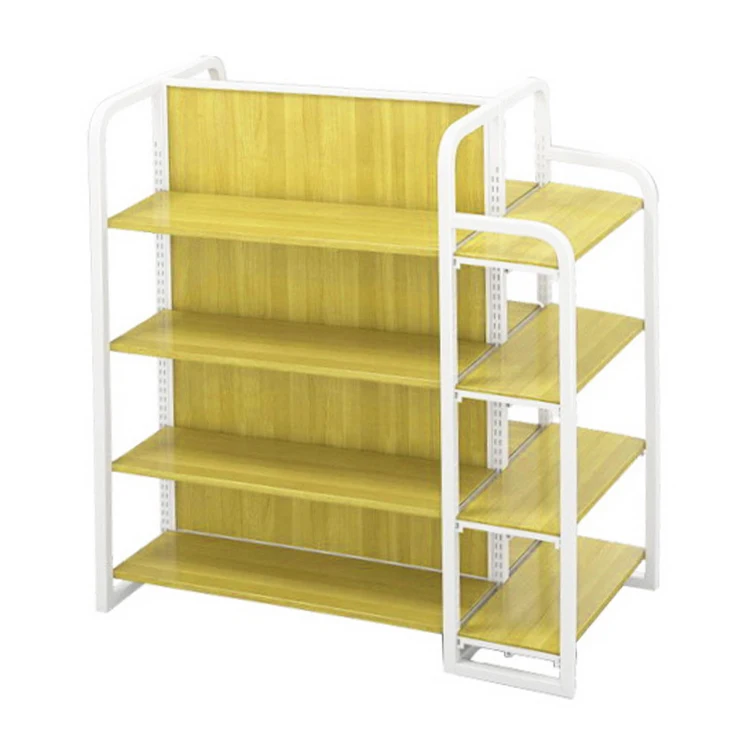 Commercial store display shelving wooden gondola for shop