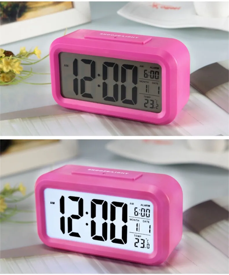 Popular LED Digital wake up light alarm clock Snooze smart Digital clock