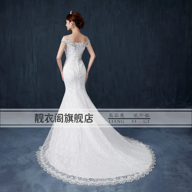 2016 Latest Design Slimming Fish Tail Wedding Dress Bridal Gown