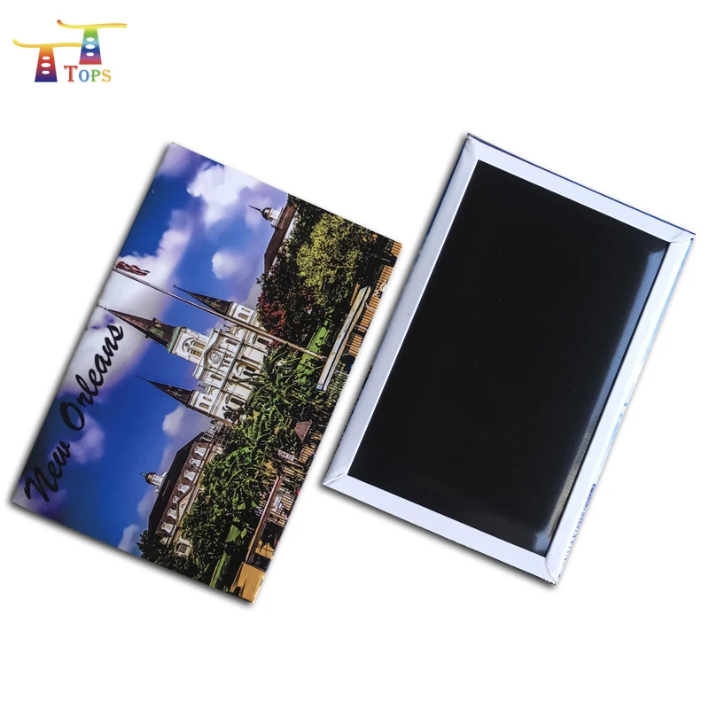 2024 High Quality 90*65mm Custom Design Travel Souvenir Fridge Paris Picture Frame Freezer Magnet