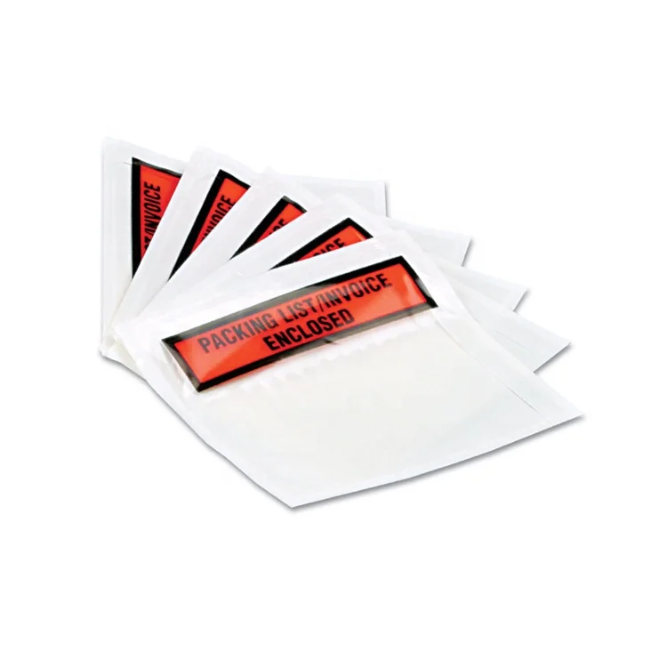 Clear Packing List Enclosed Envelope with Back Load