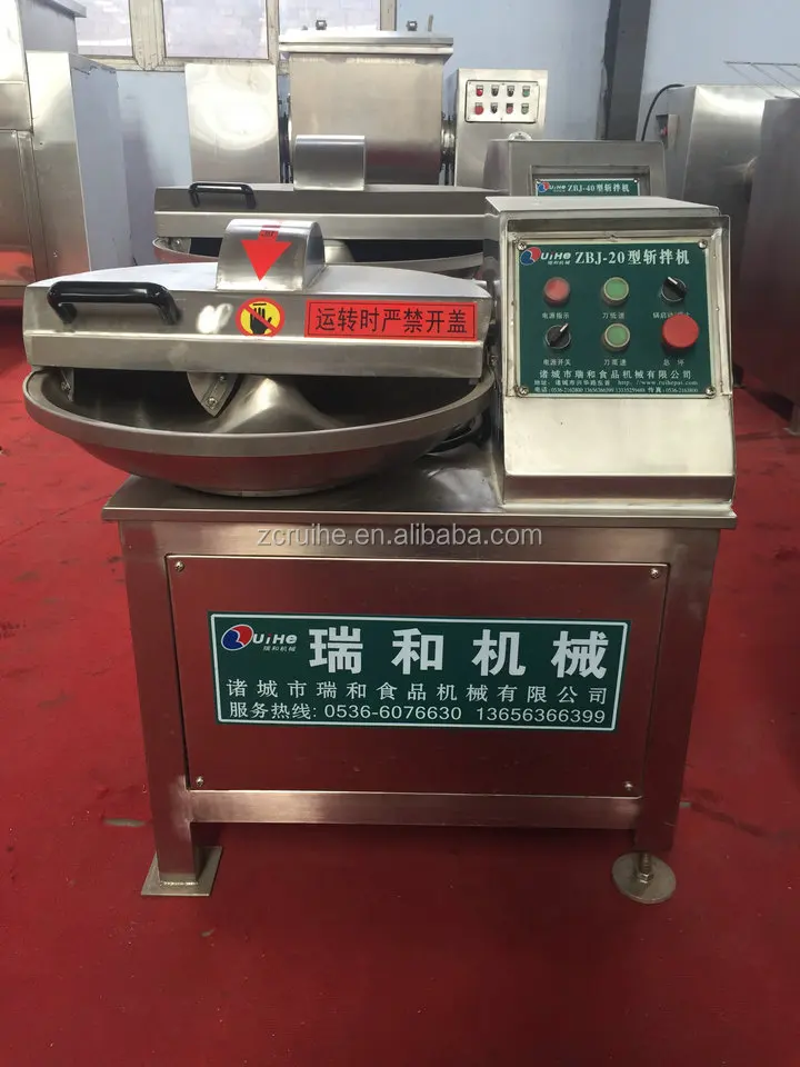 ZB-20 Food Meat Sausage Bowl Cutter Chopper