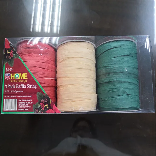 wholesale natural paper raffia band ribbon