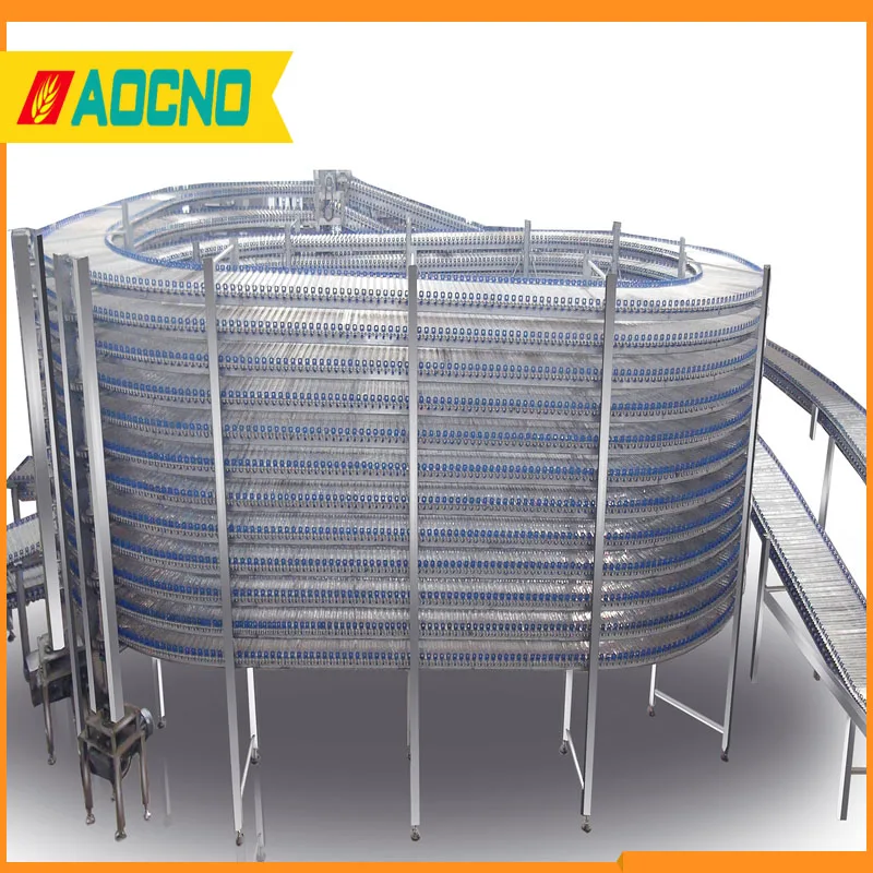 Single/ Double Bakery Spiral Coolers - Spiral Bread Cooling and Freezing Conveyor