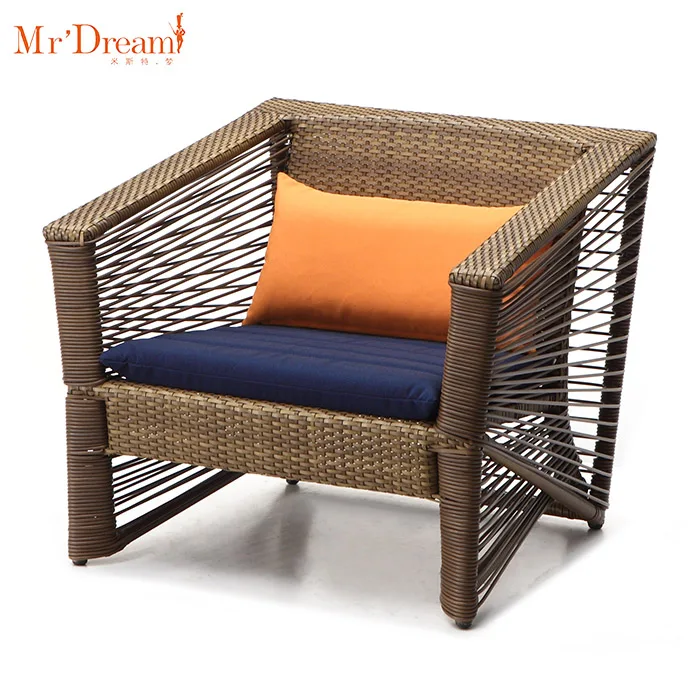 Luxury modern rattan wicker sofa outdoor holiday inn hotel bedroom garden furniture set for villa