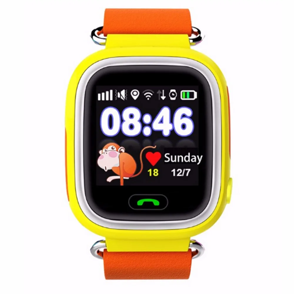 Дети gps часы Q100 sos-вызов wifi трекер ребенком детские q100