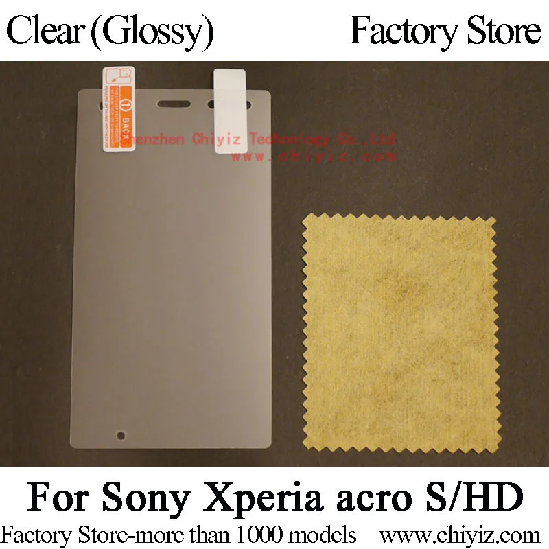 Clear Glossy Screen Protector Guard Cover protective Film For Sony Xperia acro S LT26w for Sony