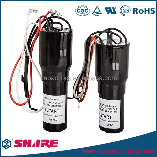AC motor starting capacitor with SPP bakelite body