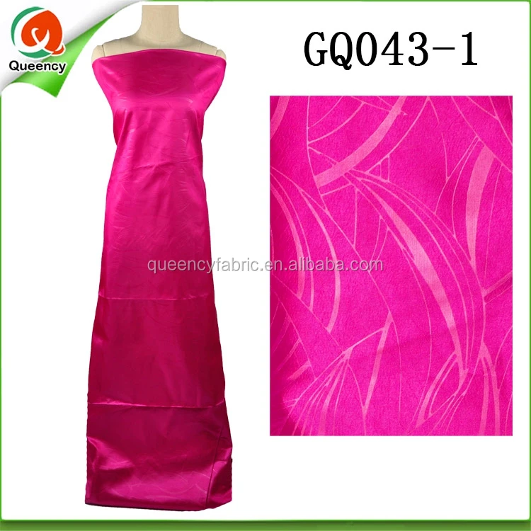 GQ045 Queency Custom Sequins Design African Traditional Fabric Cotton George and Blouse Textiles from India