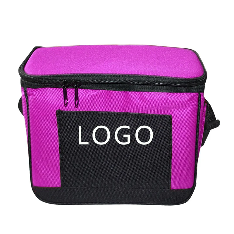 
Customized Logo Printing With Zipper Lunch Wine Bottle Portable Cooler Bag 