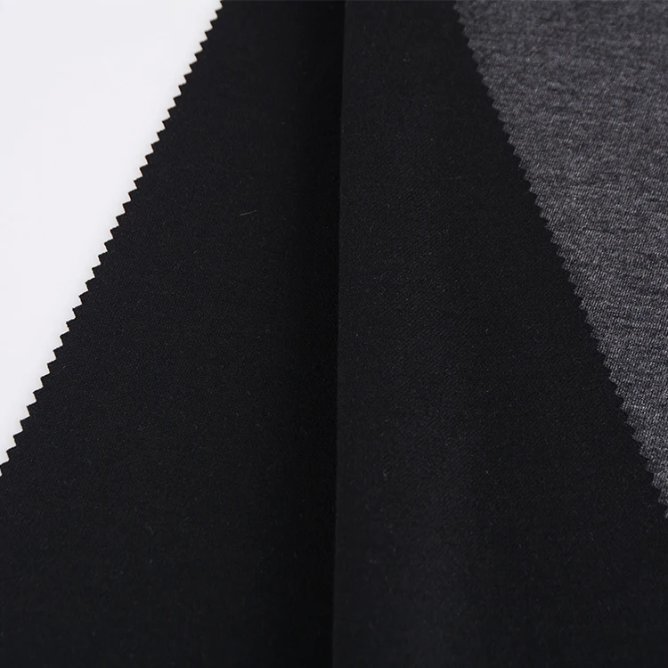 Good quality yarn dyed 75% polyester 25% rayon blend knitted interlock crepe fabric