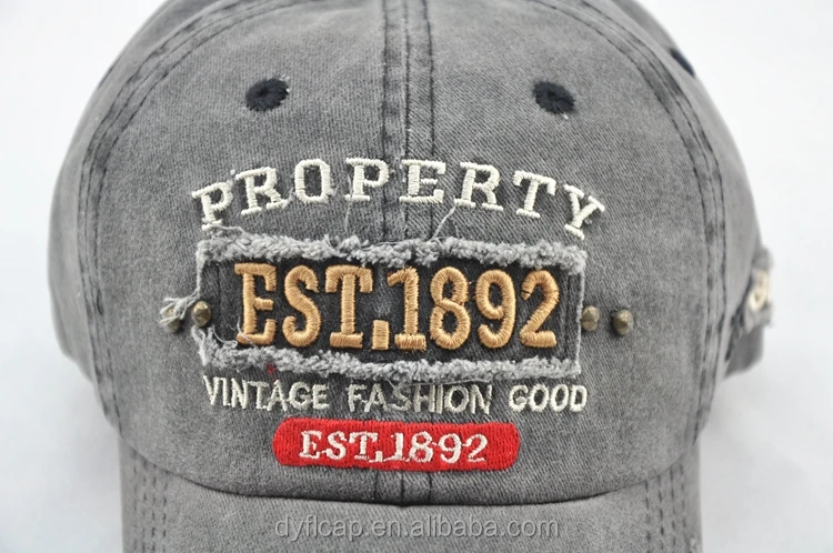 fashion printed words jeans washed Washed cotton cap baseball hats snapback caps