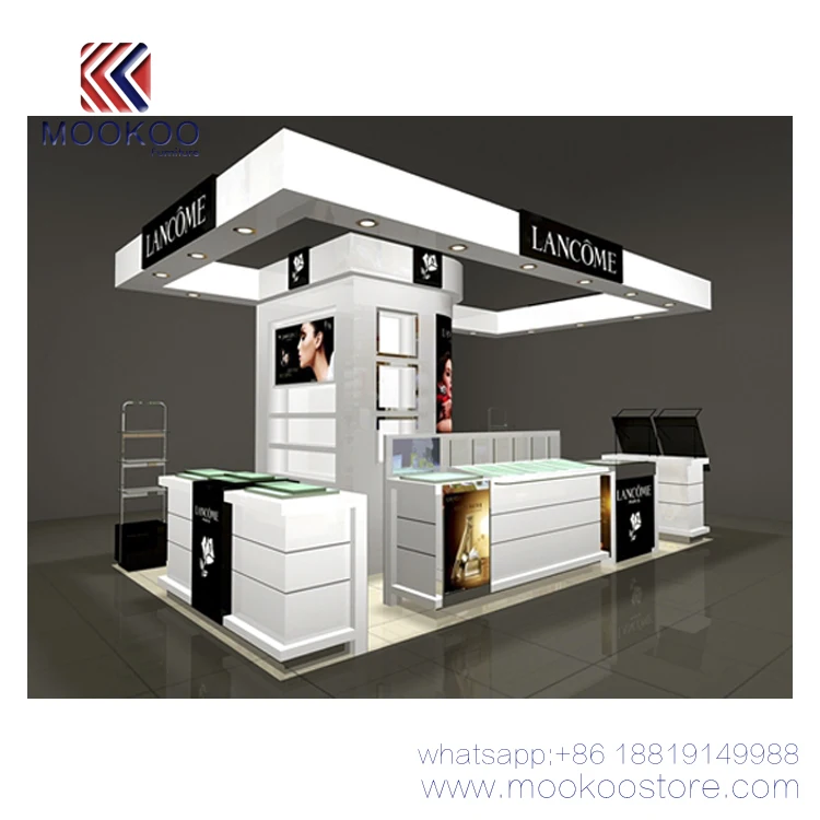Luxury Cosmetics And Makeup Kiosk In Shopping Mall