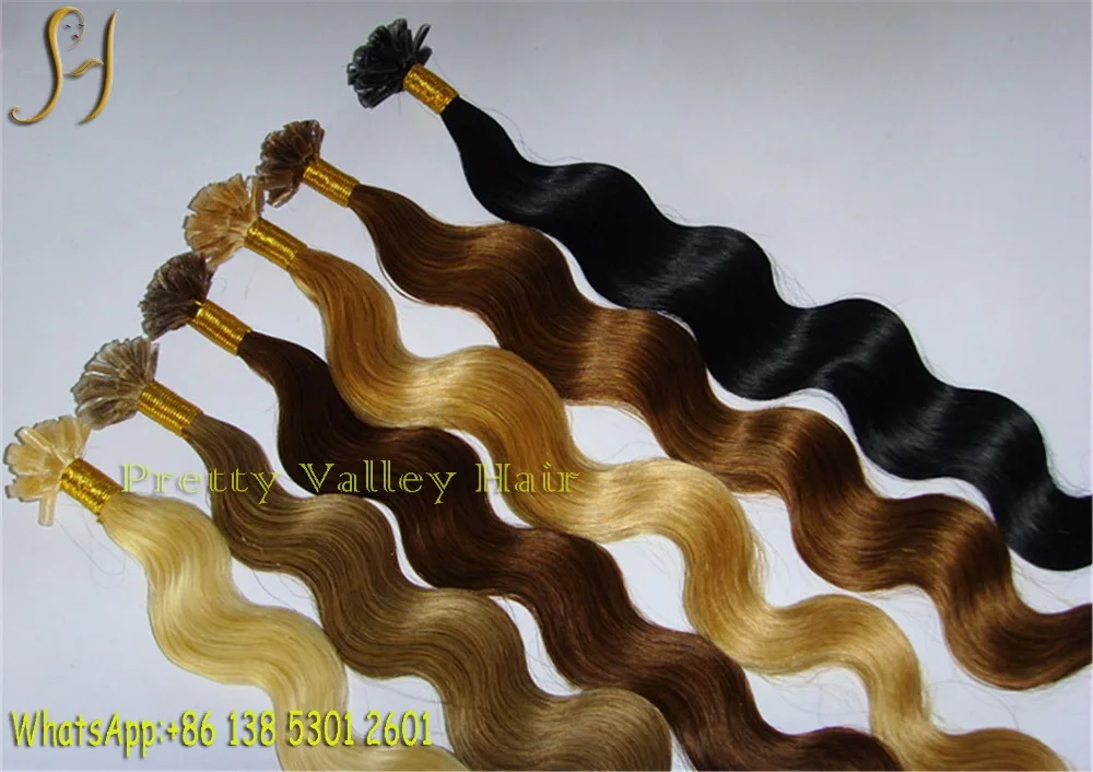 
100% human european blonde hair extension 