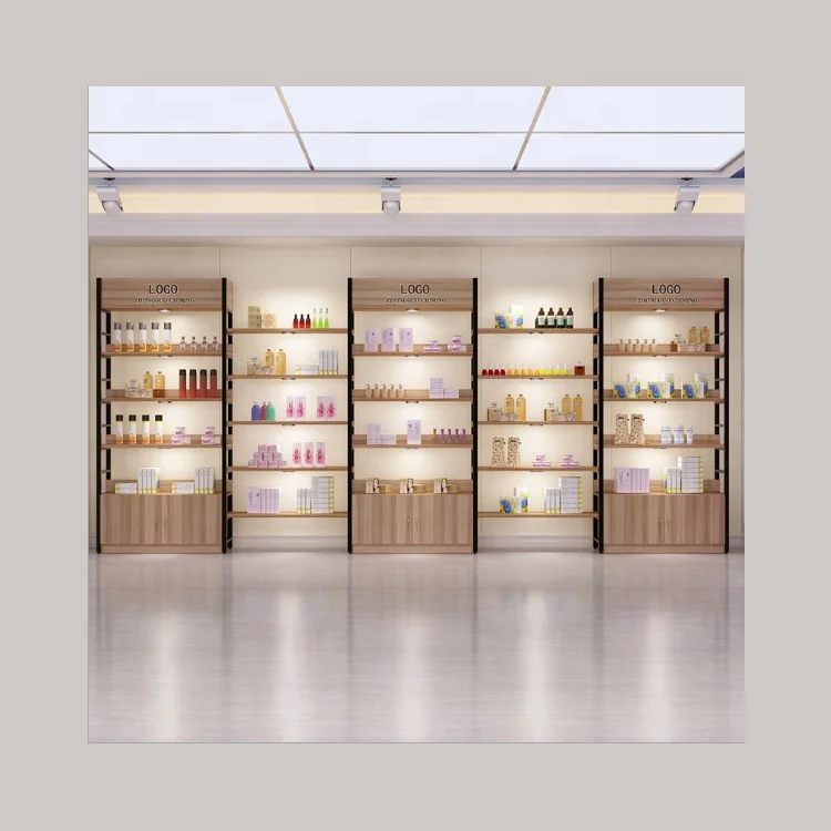 
Custom Nail Polish Makeup Cabinet Display Booth Display Stand Shelf Showcase Perfume Store Furniture Display Design 