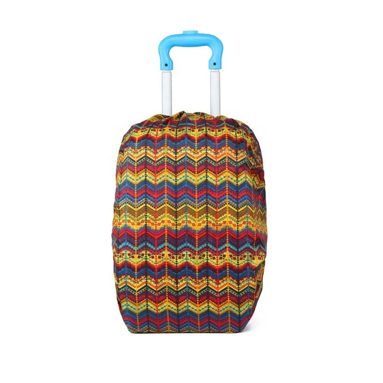 Fashion Waterproof Suitcase Protective Travel Plastic Luggage Cover With Custom Logo