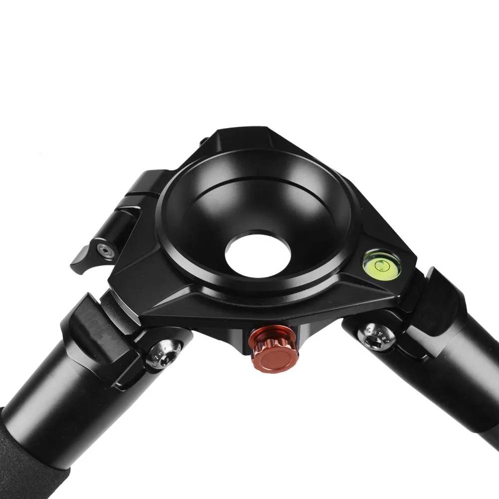 154cm Professional Heavy Duty Carbon Fiber Video Camera Tripod with 75mm Ball and Flat  Base Adapter