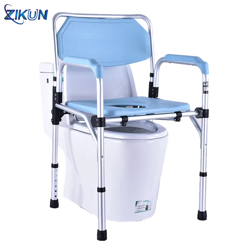 
Cheap price Aluminium shower seat commode chair with bedpan for disabled people 