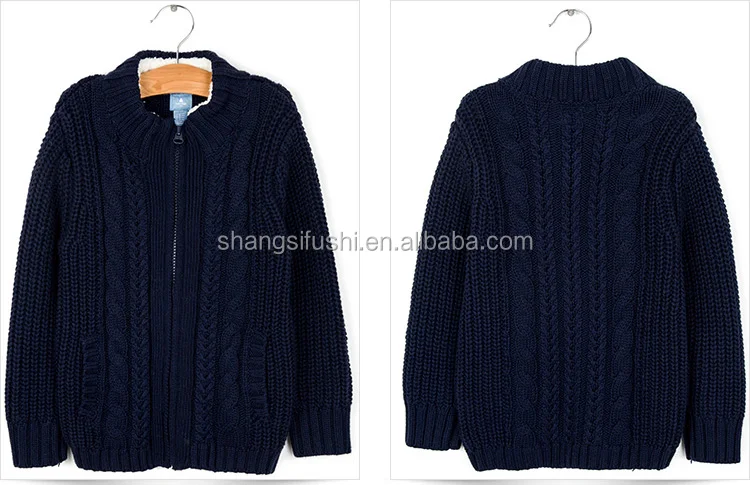 
OEM Winter Retro 7GG Cardigan Zip Keep Warm Boys Sweater With Cashmere 