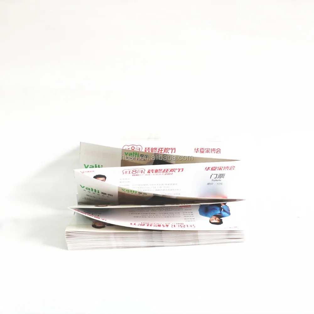 Hot-selling parking ticket, entrance ticket printing with single sheet,double coated art paper