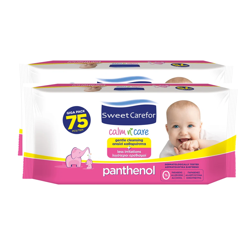 Sensitive Water Based baby diaper wipes Hypoallergenic and Unscented panales descartables
