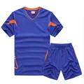 2016 New Men Soccer Jersey Football Clothing Paintless Summer Sportswear Set Male Breathable Soccer Football Jersey