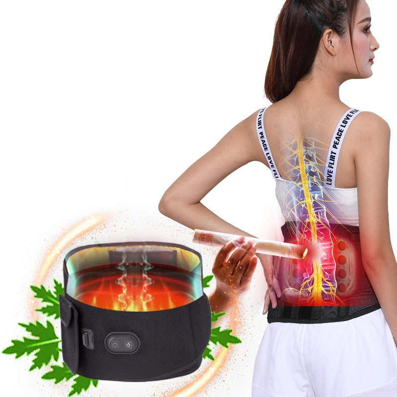 
YEMALL Heating Vibrating Belt Moxibustion Kneading Infrared Heating Massage Belt Ems Heating Belt BODY Massager 