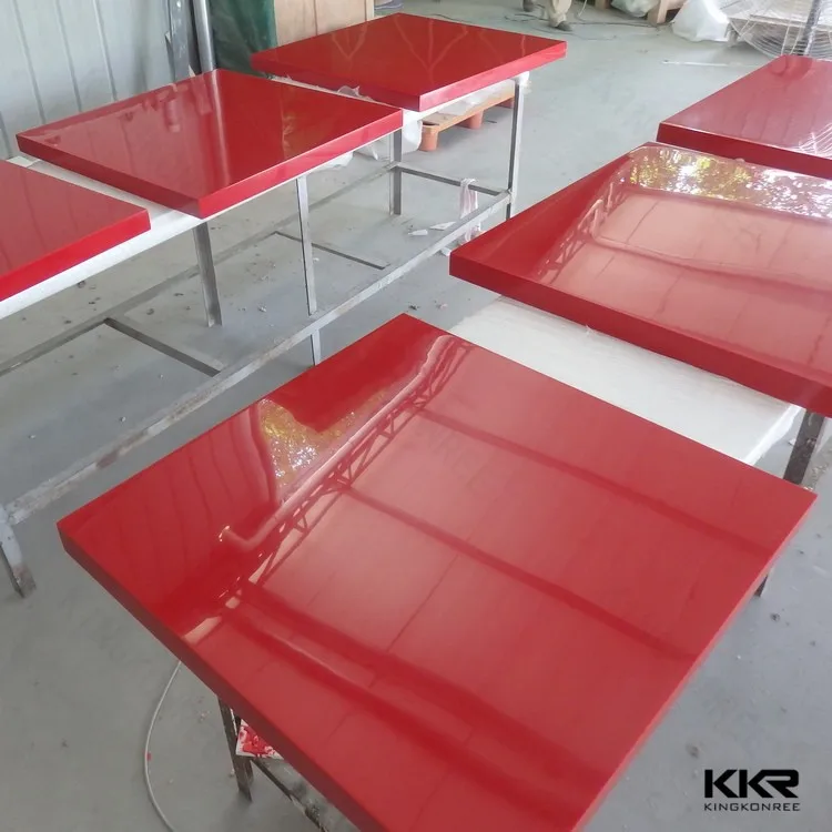 Solid surface cafeteria table and chair, food court chairs tables