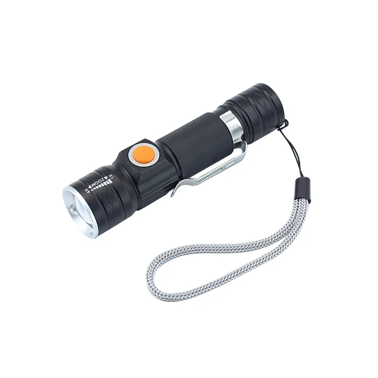 T6 Aluminum Pocket Bright Flashlight 18650 Led Mini USB Rechargeable Led Torch