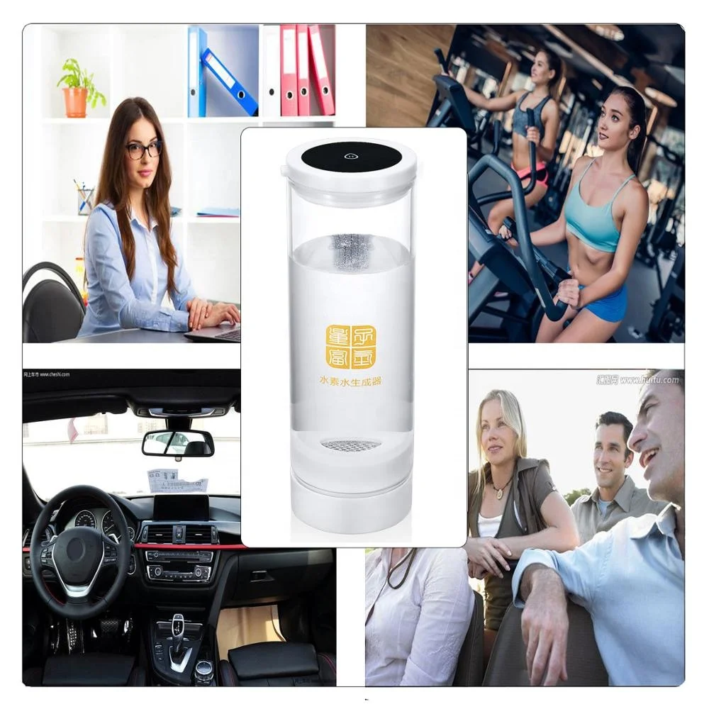 2.4G Wireless Transmission Touch Button USB Charge Hydrogen Water Bottle Alkaline Ionized Antioxidant Eliminate Free Radicals