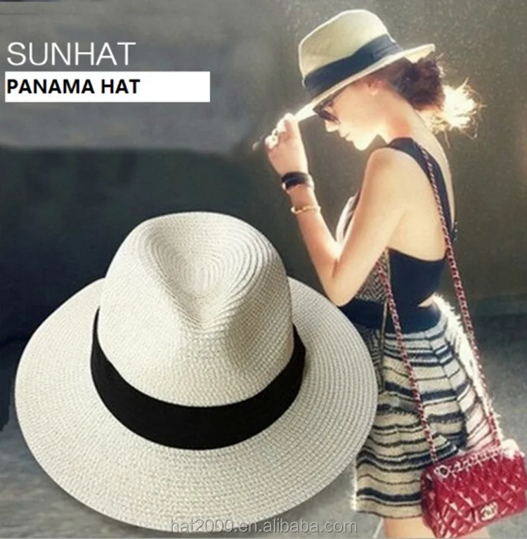 New Fashion Classic Outdoor Casual travel high quality solid OEM China panama hat manufacturer