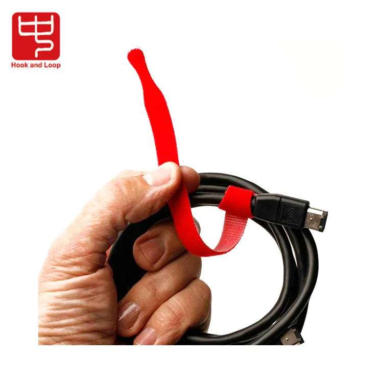 Customizable Self-gripping Double Side Hook and Loop Cable Tie Fastener