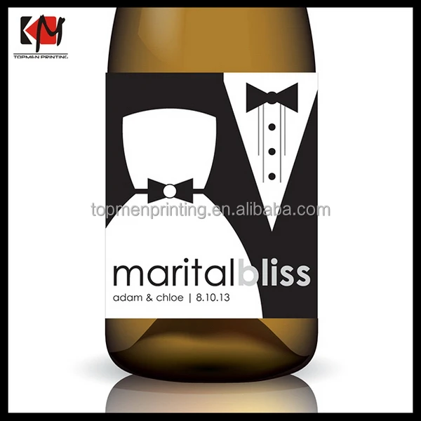 New arrival china professional wedding wine water bottle label printer