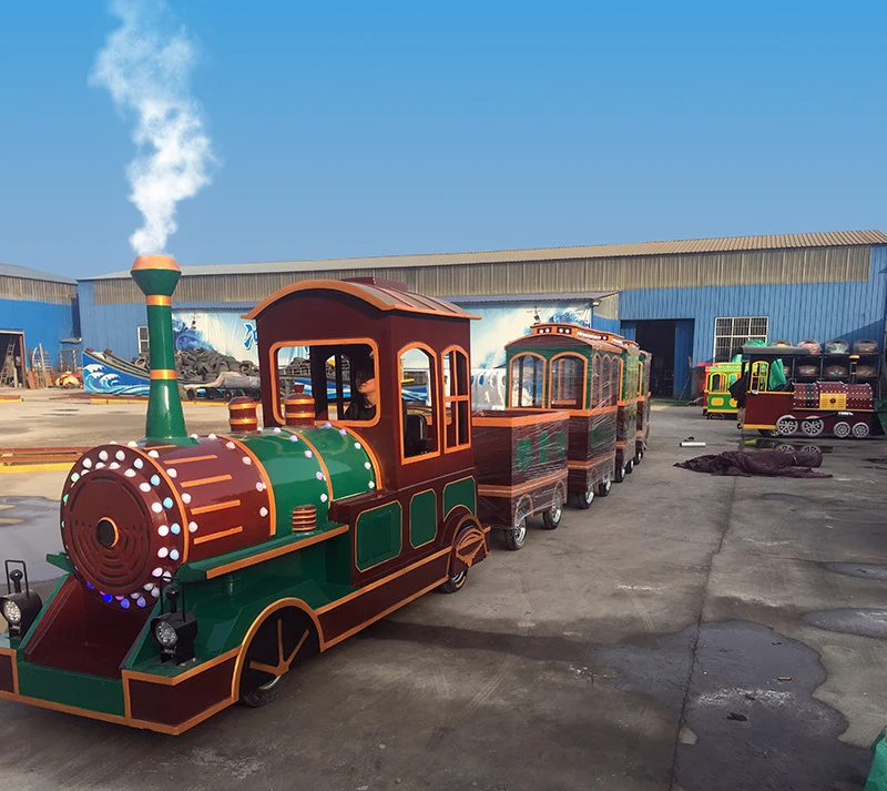 backyard amusement adult rides tourist trackless train for sale