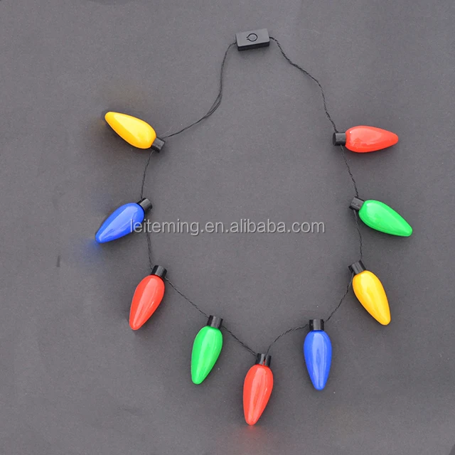 Classic Party Flashing necklace Jumbo bulb Christmas led necklace for party