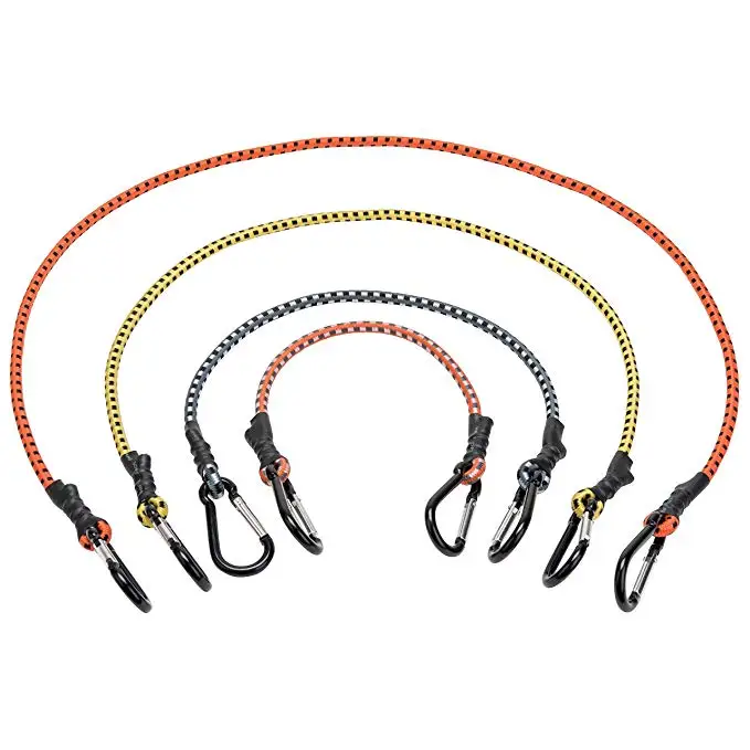 Heavy Duty 8mm Latex Elastic Bungee Cord with Carabiner Spring Snap Hook