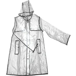 2022 Hot Sale ECO Friendly Long Style Hooded Full Length EVA Transparent Raincoat