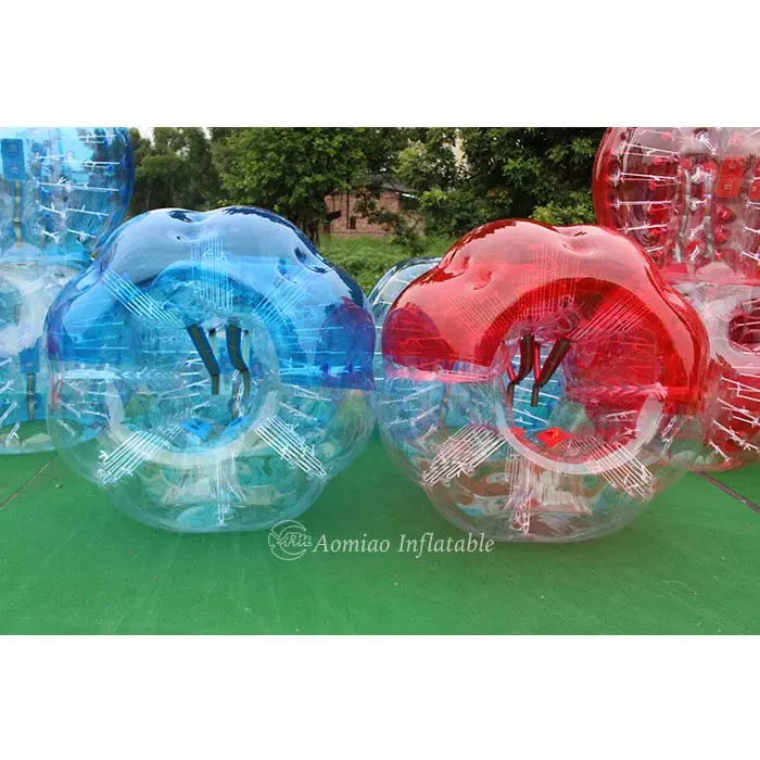 Half Red/ Blue Inflatable Bumper Bubble Soccer Ball With Window