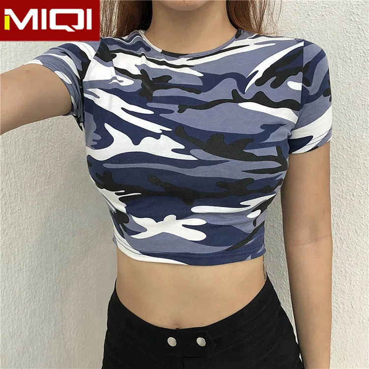 Майка женская камуфляжная для фитнеса и спортзала, пикантная одежда для тренировок, одежда для активного отдыха, кроп-топ с индивидуальным логотипом