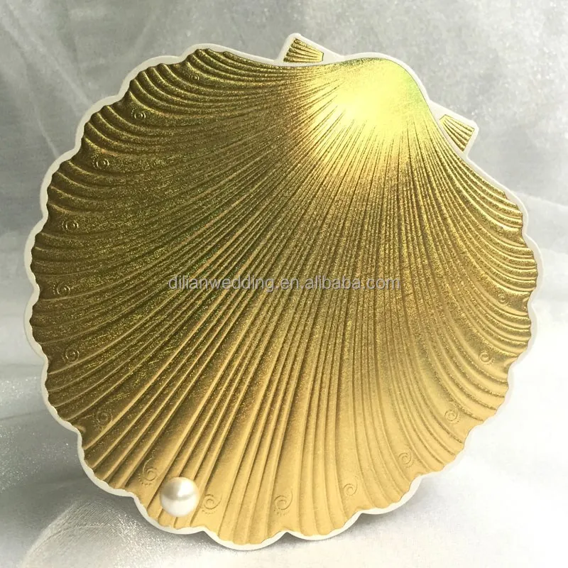 
Popular Style In UK USA Middle East Africa Shell Shape Invitation Cards Wedding 