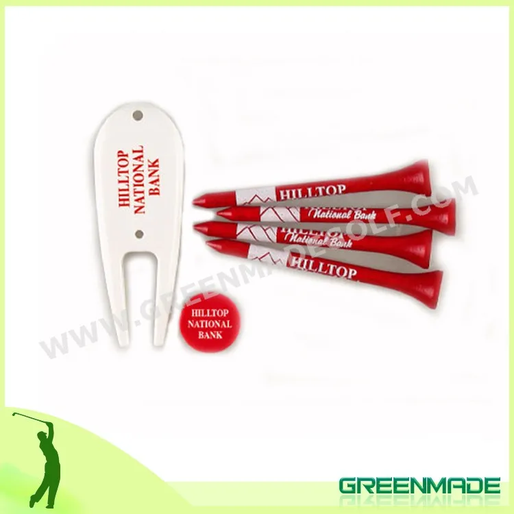 Personalized golf pitchfork for sale with 2 holes golf divot tool for golf sports