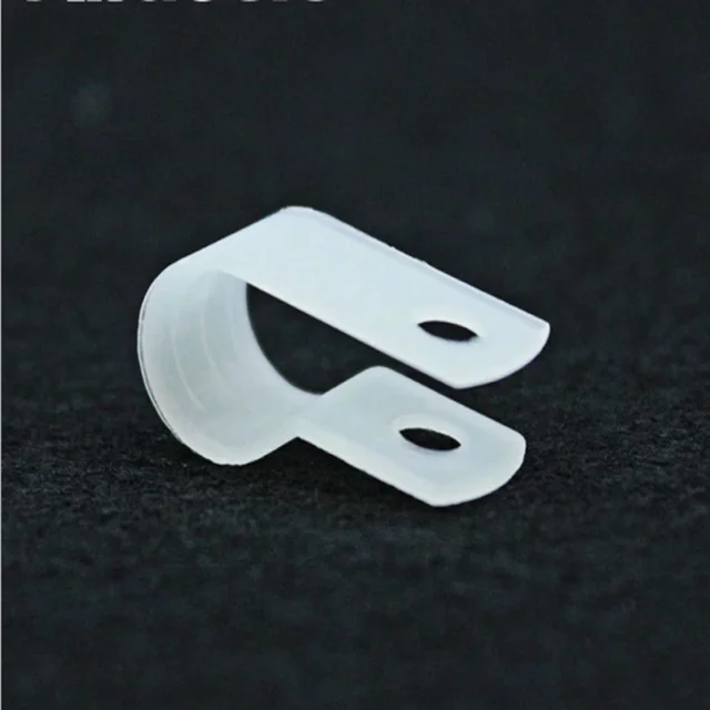 ODM Nylon Plastic R Type Cable Clamp With Screw 500 Pcs Pack