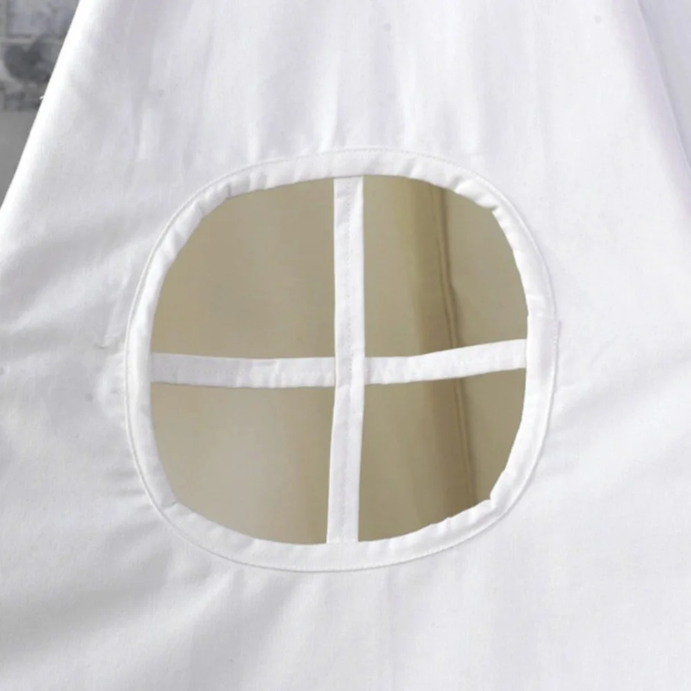 Kids White Canvas Indoor Play Teepee tent