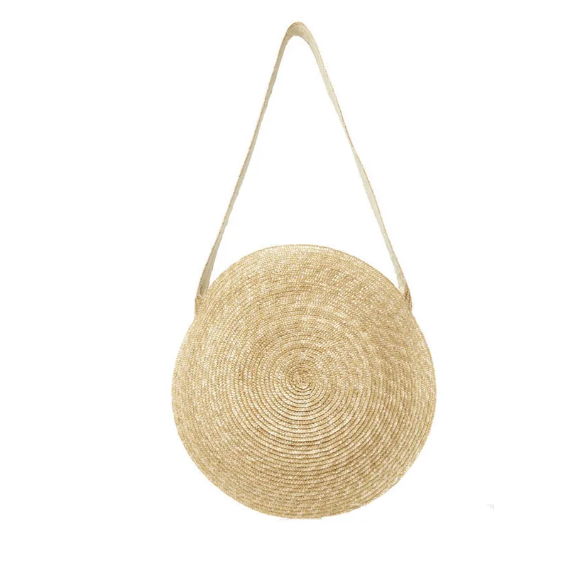 
Circular New Fashion female beach bag Handmade Straw Bag 